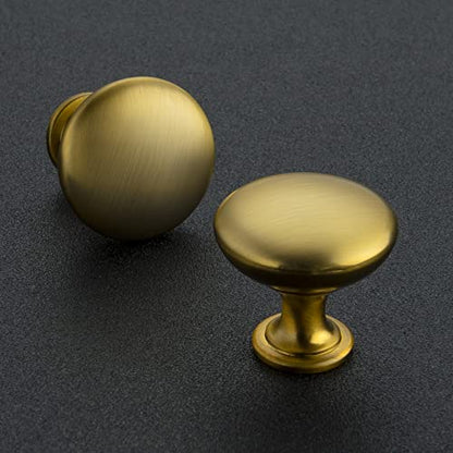 Ravinte Gold Cabinet Knobs, Zinc Knobs Drawer Pulls, 5 Pack - color: Brushed Brass