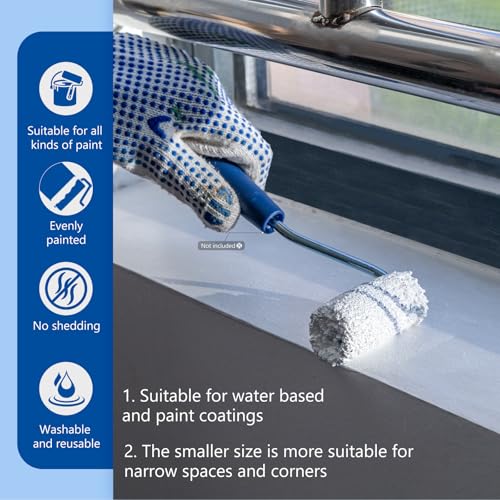 2 Inch Microfiber Paint Roller Covers, 3/8" Nap, 20 Pack - size: 2 Inch Paint Roller Kit, 20 Pack