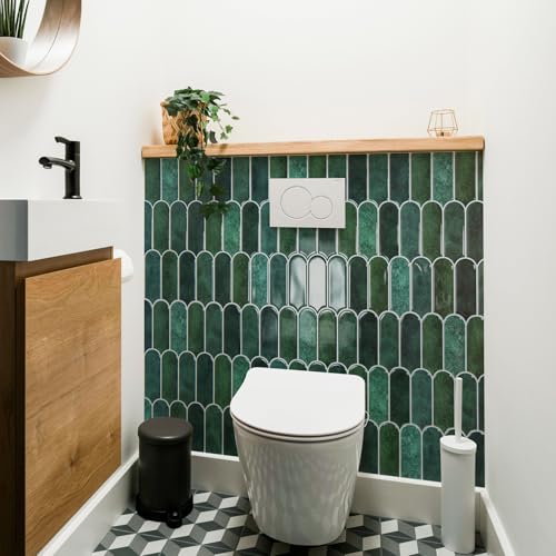 Art3d 10-Pack Arrowhead Design Tile Peel and Stick Backsplash, Dark Green - color: ‎Dark Green
