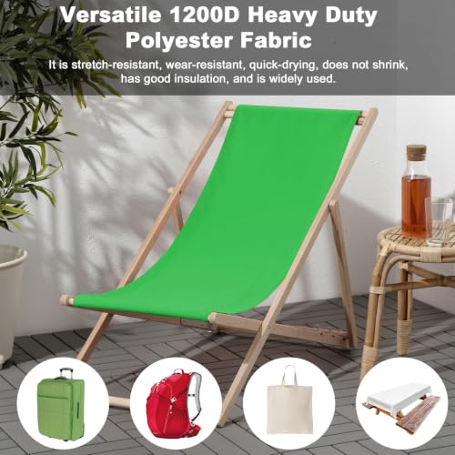 Waterproof Canvas Fabric by The Yard 1200D Upholstery Fabric 10 Yard Green - color: Green, size: 10 Yard