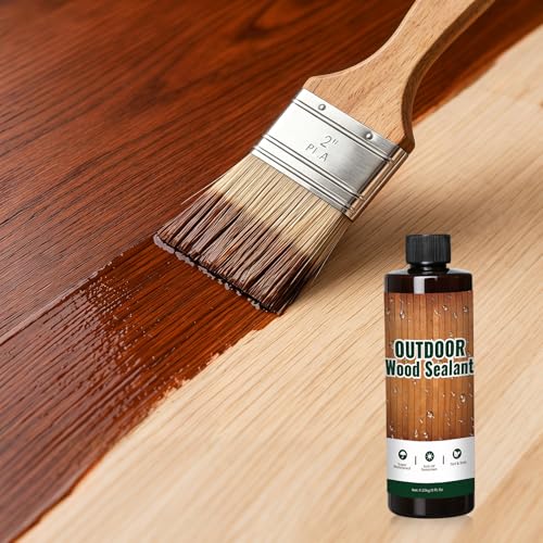 Polyurethane Wood Stain and Sealer in One - 8.8oz & Red Wood - color: Red, size: 8.8 oz