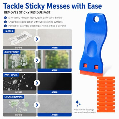 11Pcs Silicone Caulking Tool 3 in 1 Stainless Steel Head Scraper Caulk Remover Sealant for Kitchen Bathroom Window - color: 11Pcs