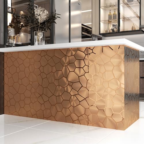 Rose Gold Metallic Wallpaper Peel and Stick Acoustic Wall Panels
