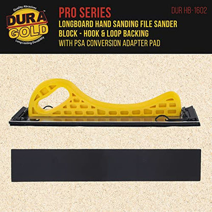 Dura-Gold Pro Series Longboard Hand Sanding Block Hook & Loop & PSA Backing - style: Standard