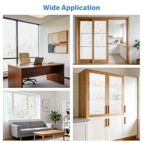 Finnez Window Privacy Film, Frosted Cross Window Cling, 29.5″ x 78.7″ - color: Cross Pattern, size: 29.5 x 78.7 inches
