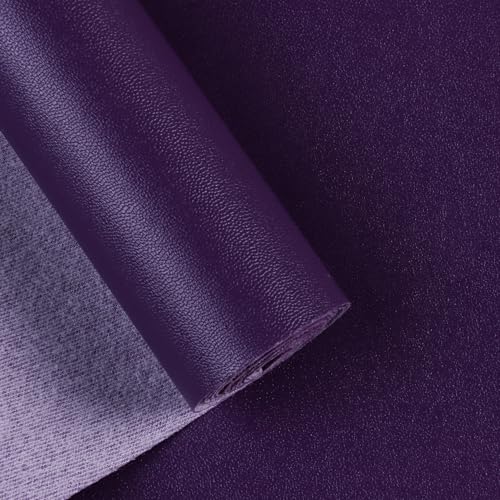 Vinyl Faux Leather Upholstery Fabric,Soft Smooth Surface,Marine Vinyl Faux Leather Sheets,Replacement Renovate for Upholstery Muscle Car,Furniture,Sofa. (Purple-1Y, 1 Yard) - color: Purple-1y