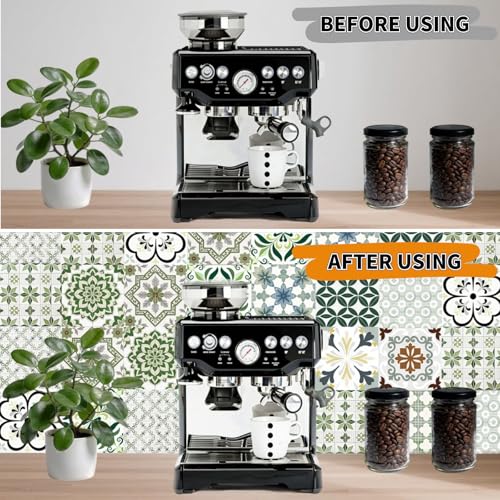 24Pcs Mexican Style PVC Peel and Stick Tile Stickers - color: Style a, size: 4x4 Inch