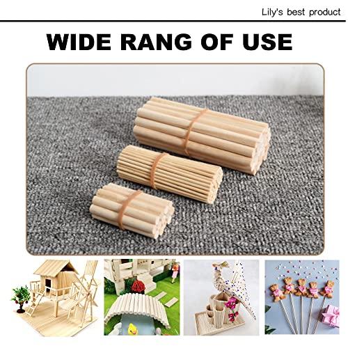 HOPELF 10PCS Dowel Rods - 3/8 x 48 Inch Bamboo Sticks - for Crafts, Hardwood & Wooden Rods Assortment - size: 3/8" x 48"