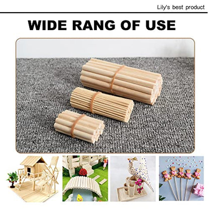 HOPELF 10PCS Dowel Rods - 3/8 x 48 Inch Bamboo Sticks - for Crafts, Hardwood & Wooden Rods Assortment - size: 3/8" x 48"