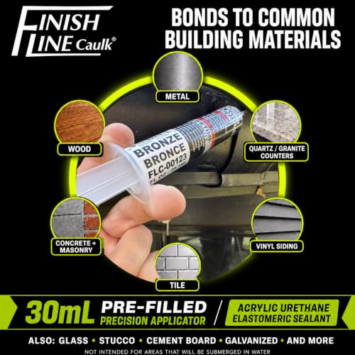 30mL Pre-Filled Precision Caulk Applicator Bronze 1-Pack - color: Dark Brown / Bronze