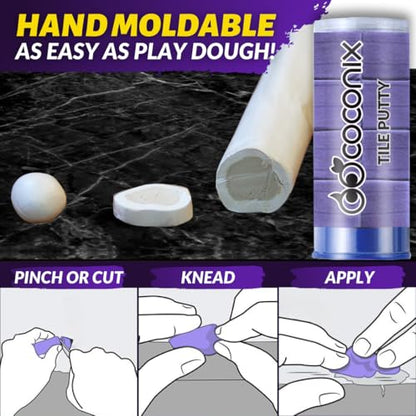 COCONIX Tile & Ceramic Repair Kit for Chips, Cracks, Stone, Marble & Quartz