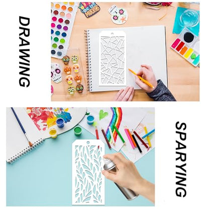 14 Pieces for Crafts Stencils Texture Stencils for Painting - size: Stencils