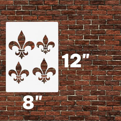 Fleur de Lis Stencil – Reusable Painting Template for Walls, Furniture, DIY Crafts, Canvas, Wood, Home Decor