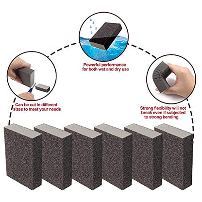 12Pcs 60 Grit Coarse Sanding Block - size: 60 Grit(Coarse)