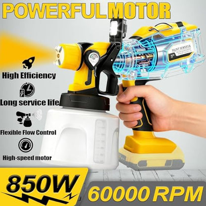 Cordless Paint Sprayer Compatible with DEWALT 20V MAX Battery (No Battery)