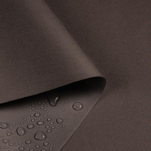 Waterproof Marine Canvas Fabric by The Yard 58" W 600D PVC Backing 10 Yards - color: Dark Brown, size: 10 Yards