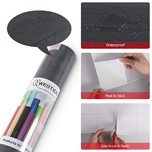 WESTICK Wood Peel and Stick Countertops Waterproof Wood Contact Paper for Cabinets 394"x12" Self Adhesive Countertop Vinyl Wrap Removable Wooden Grain Wallpaper for Kitchen Tables Drawers Walls - size: 12" x 394"