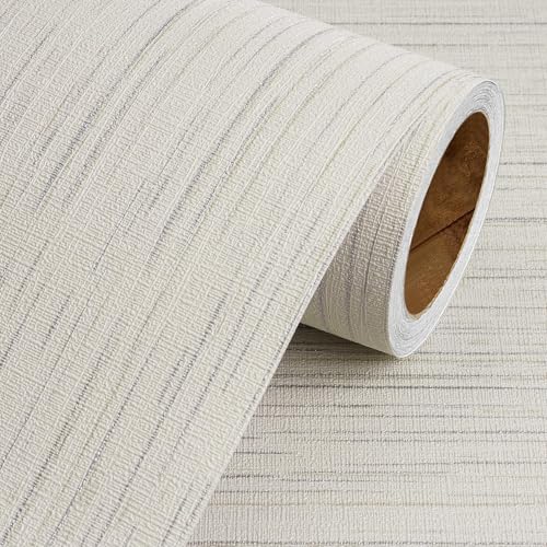 Livelynine Taupe Grasscloth Peel and Stick Wallpaper Textured Neutral Faux Grasscloth Contact Paper 15.8X78.8 Beige Grey Removable Grass Cloth Wallpaper Rolls for Walls Bathroom RV Camper Prepasted - size: 15.8" x 78.8"