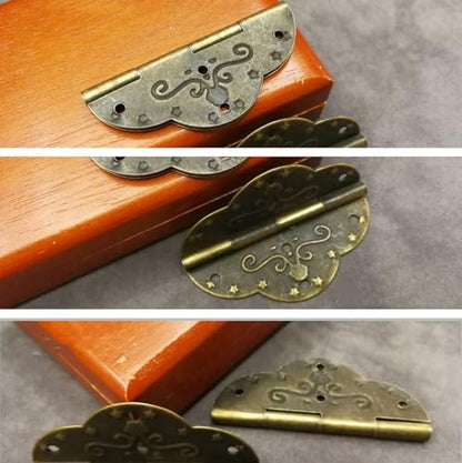 dophee 4Pcs Decorative Cabinet Hinges Antique Bronze Butterfly Hinges