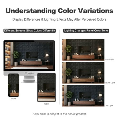 WoveN SounD Acoustic Wall Panels, Black Oak, 16 Pack, 12x12 in - color: Metre, Black Oak, 16 Pack
