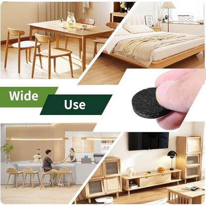 Felt Furniture Pads for Hardwood Floors 96 PCS, 1" Round, Black - size: 96PCS 1 inch Round Black