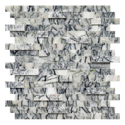 Emerald Marble Peel & Stick Tile for Vanity & Accent Wall - color: Cool Emerald