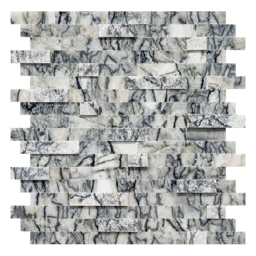 Emerald Marble Peel & Stick Tile for Vanity & Accent Wall - color: Cool Emerald