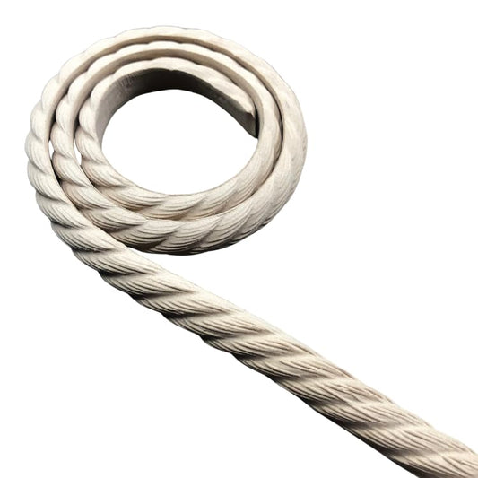 WoodUBend Pack of Two Textured Rope Trims TR742.1-100x2cm - Heat Bendable & Flexible Wood Trims - DIY Craft, Furniture & Home Decor - Easy to Apply & Paint - Versatile & Reusable - size: TR742.1WUB