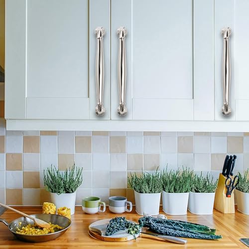 2 Pack 3 Inch Hole Center Polished Nickel Heavy Duty Solid Cabinet pulls Ideal for Dressers, Bathroom, cabinets, and Kitchens cabinets. - color: Polished Nickel, size: 3 Inch Hole Center, style: 2 Pack