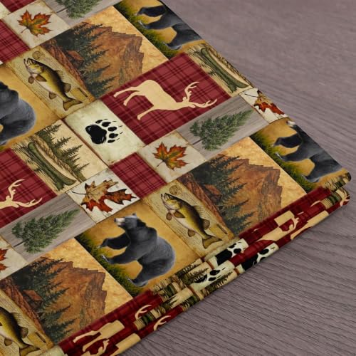 Feelyou Bear Fabric by The Yard Kids for Boys Girls Teens 10 Yard Soft - color: Chili, size: 10 Yards