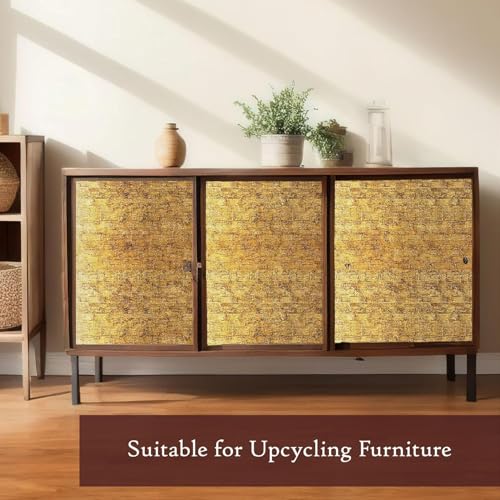 Very Berry Sticker Gold Peel and Stick Wallpaper (15.7" x 118", 1 Pack) - color: Gold, size: 15.7" x 118"