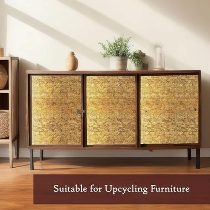 Very Berry Sticker Gold Peel and Stick Wallpaper (15.7" x 118", 1 Pack) - color: Gold, size: 15.7" x 118"