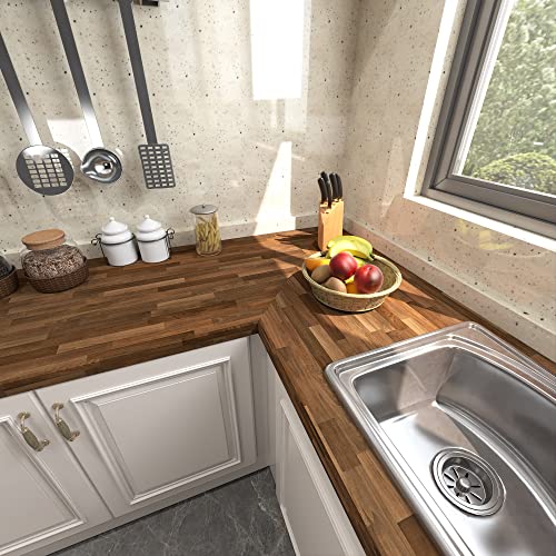 MelunMer Wood Peel and Stick Wallpaper Dark Brown Removable15.7” ×78.7” - color: Dark Brown, size: 15.7" x 78.7"