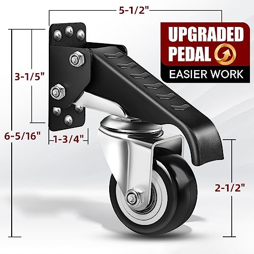 SPACECARE Retractable Workbench Casters Kit, 600 lbs Capacity 4 Pack - style: 600