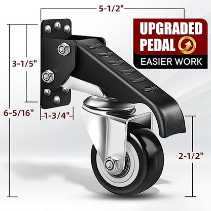 SPACECARE Retractable Workbench Casters Kit, 600 lbs Capacity 4 Pack - style: 600