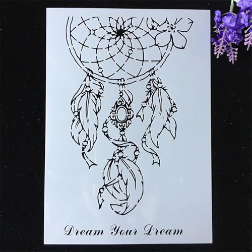 TIAMECH A4 Reusable Your Dream Catcher Stencil for Painting - style: Halloween Horror Skull