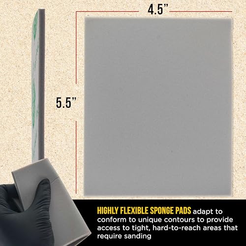 Dura-Gold Ultrafine Cut Sanding Sponges 5.5" x 4.5", 800 to 1000 Grit Bx 10 - style: Ultra Fine