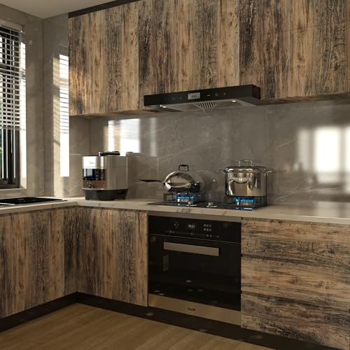 3yecao 48"×354" Brown Wood Wallpaper for Office Natural Wood Contact Paper - color: Brown, size: 48" x 354"