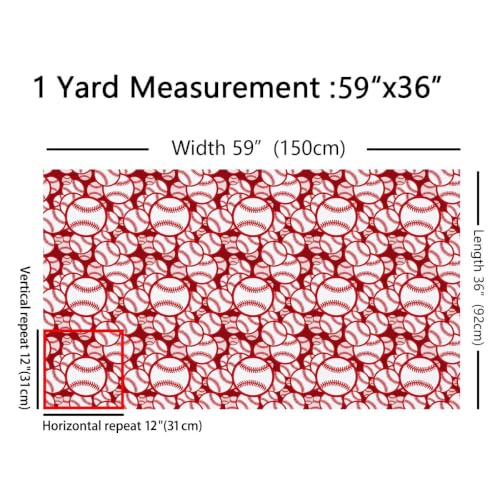 Baseball Fabric By The Yard, Sports Upholstery Fabric, Competitive Game - color: Multi 11, size: 1 Yard