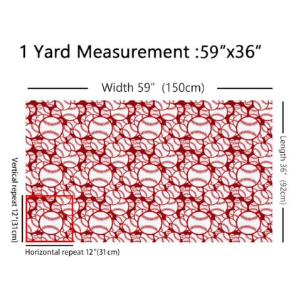 Baseball Fabric By The Yard, Sports Upholstery Fabric, Competitive Game - color: Multi 11, size: 1 Yard