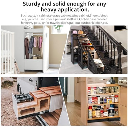 YENUO Undermount Concealed Drawer Slides Full Extension 16–40 Inch 200 LB - size: 32 Inch, style: Load: 250 lb – Bottom Mount