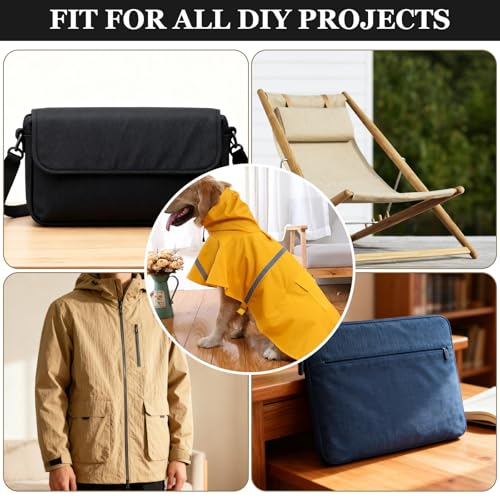 Waterproof Canvas Fabric by The Yard 150D Upholstery Fabric 15 Yard Black - color: Black, size: 15 Yard