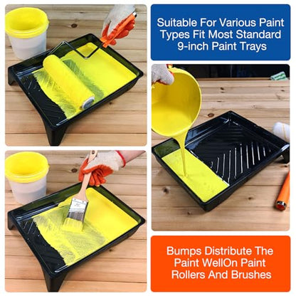 Great Andrew 4-Pack 9-Inch Paint Tray Liners, 2 Paint Trays with 2 Liners - size: 4 Pack, 9 Inch