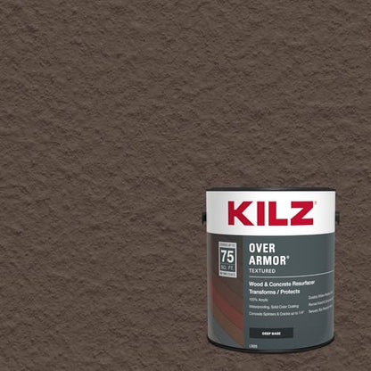 KILZ Over Armor Textured Solid Coating Resurfacer, New Oxford, 1 Gallon - color: New Oxford, style: Textured