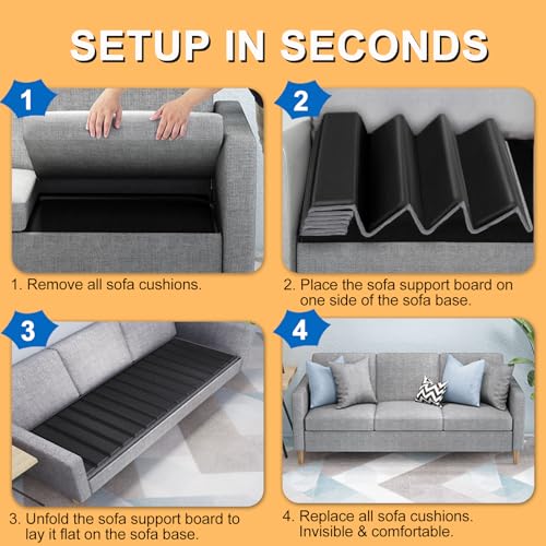 LAVEVE Heavy Duty Couch Cushion Support Board for Sagging Sofa, 24''x81'' - size: 81x 24" - Deep Large Couch