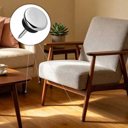 TOVOT 20PCS Furniture Chair Glide Nail-On Metal Glides for Carpet Floors (19mm) - size: 19mm