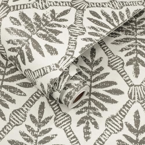 Beige Peel and Stick Wallpaper Boho Contact Paper 17in x 118in - color: Beige-1, size: 16.9" x 118.1"