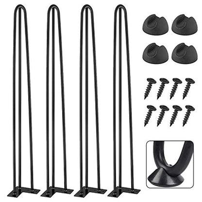 EconoHome Metal Hairpin Legs 34 inch - Modern Table & Desk Legs for DIY Projects - size: 34 Inch