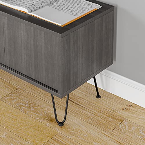 Genius Iron Hairpin Furniture Legs 8 inch, Black, 4 PCS - size: 8 Inch