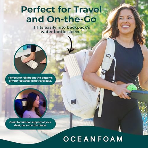 Oceanfoam Ripple Roller - Small Foam Roller for Physical Therapy (Natural) - color: Natural